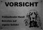 Preview: Edelstahl Warnschild Cocker Spaniel VORSICHT Freilaufender Hund! Betreten auf eigene Gefahr!